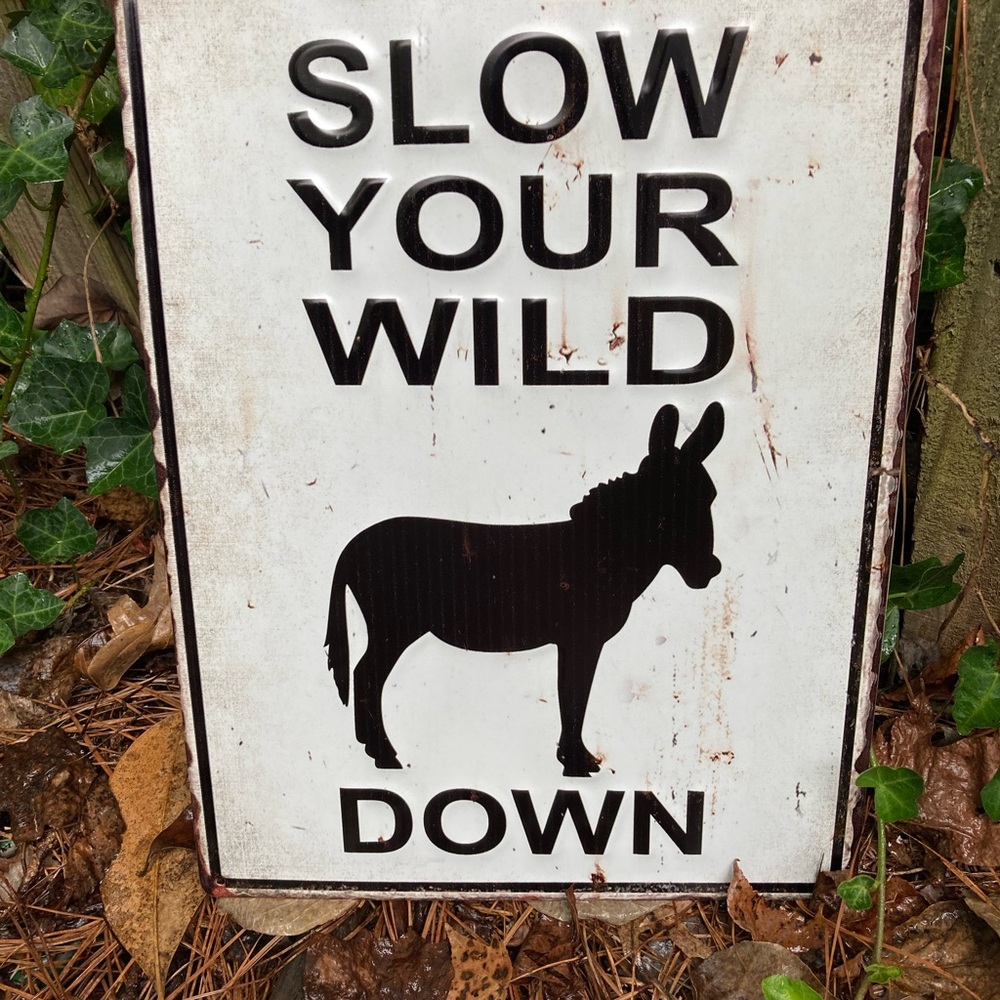 Humorous Donkey Sign
